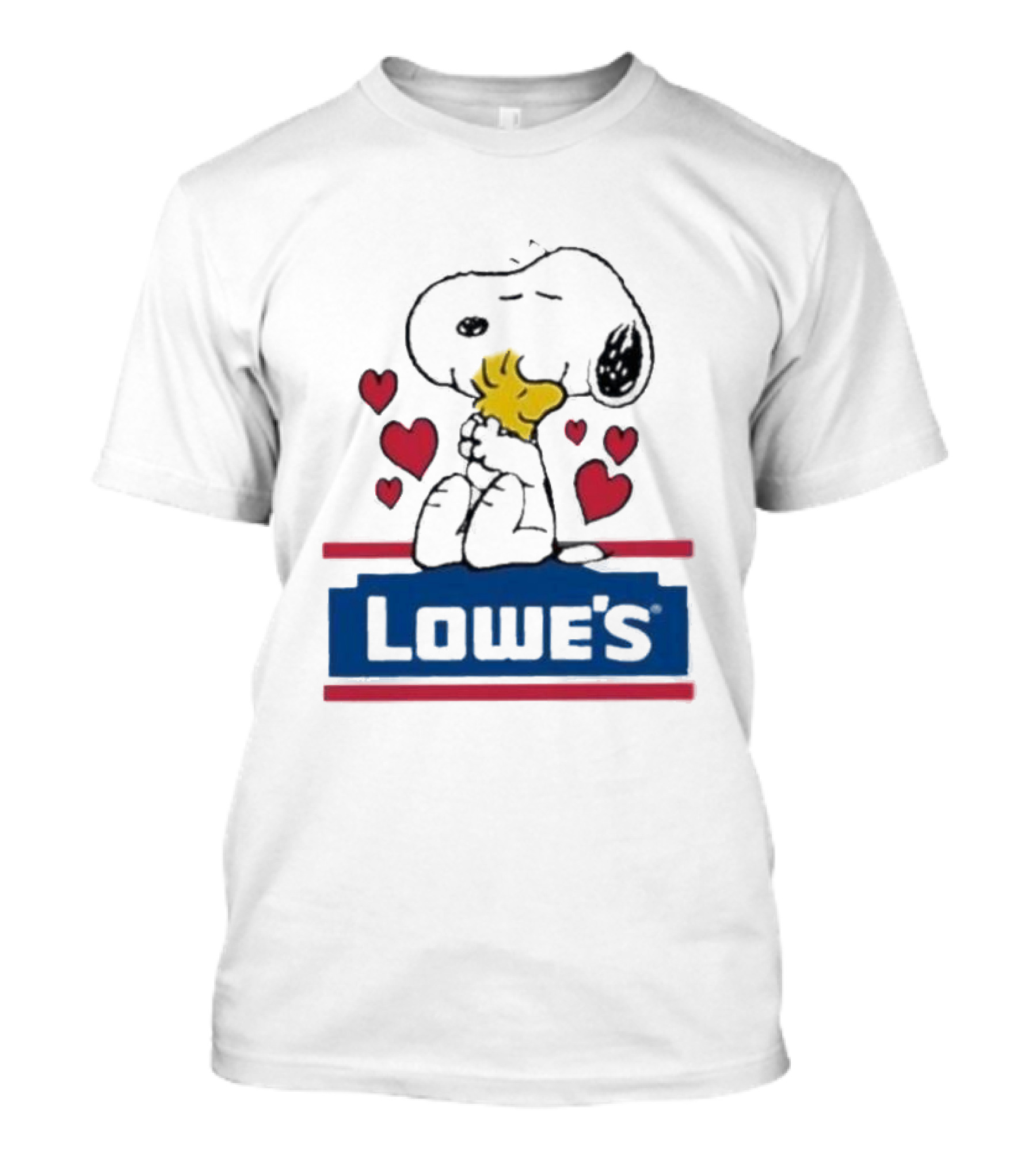 Snoopy Woodstock Hearts Lowe's Embrace T-Shirt