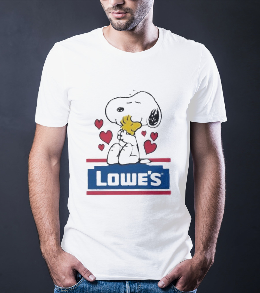 Snoopy Woodstock Hearts Lowe's Embrace T-Shirt