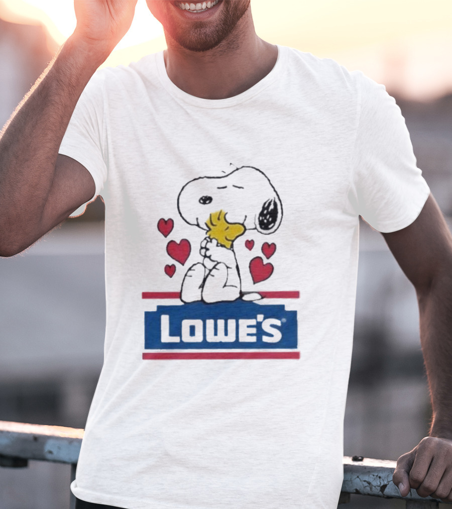 Snoopy Woodstock Hearts Lowe's Embrace T-Shirt