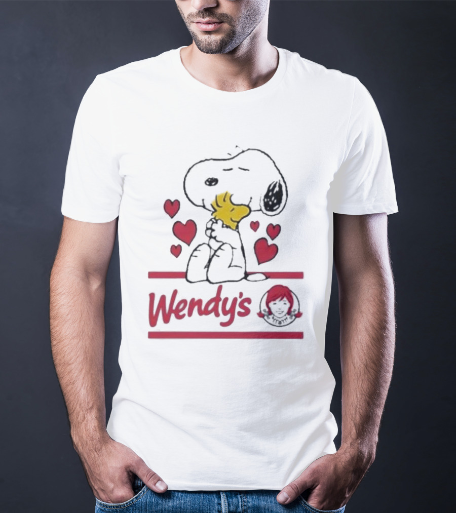 Snoopy Woodstock Hearts Wendy's T-Shirt