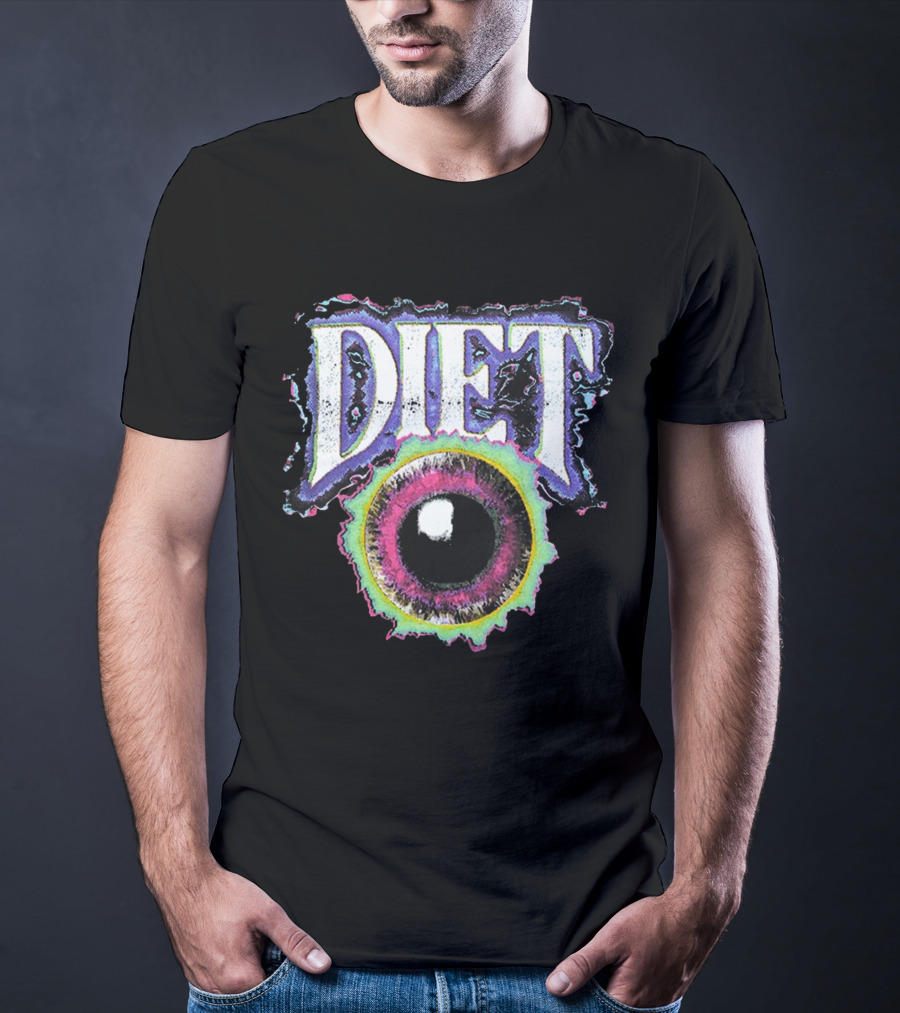 Diet Starts Monday Eyeball Colorful Retro T-Shirt