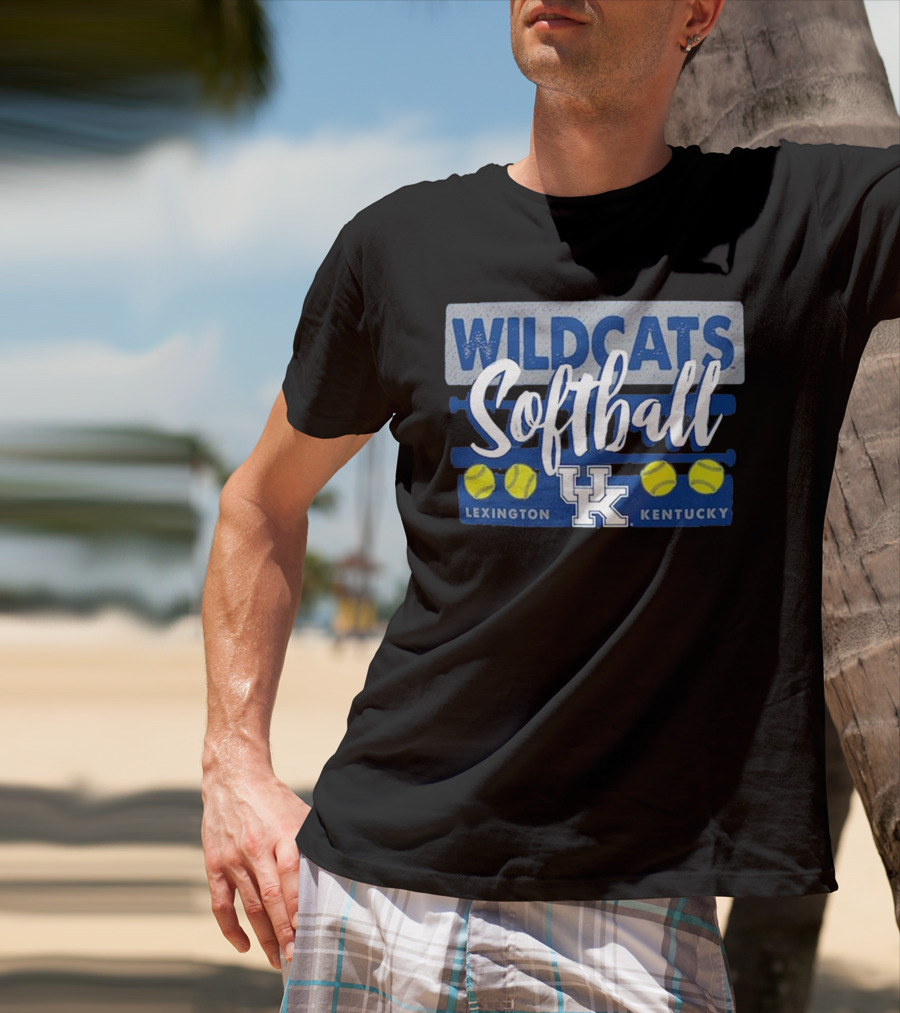 Wildcats Softball Kentucky Lexington UK Bats And Balls T-Shirt
