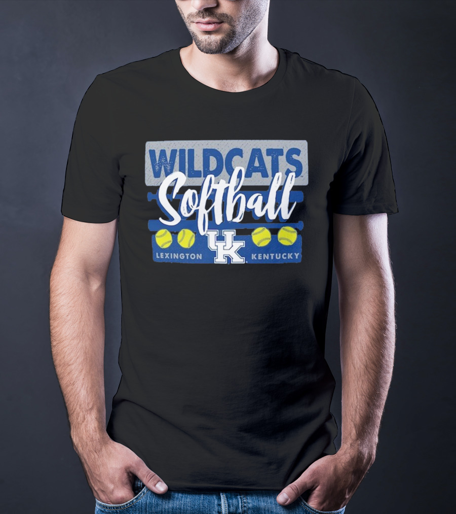 Wildcats Softball Kentucky Lexington UK Bats And Balls T-Shirt