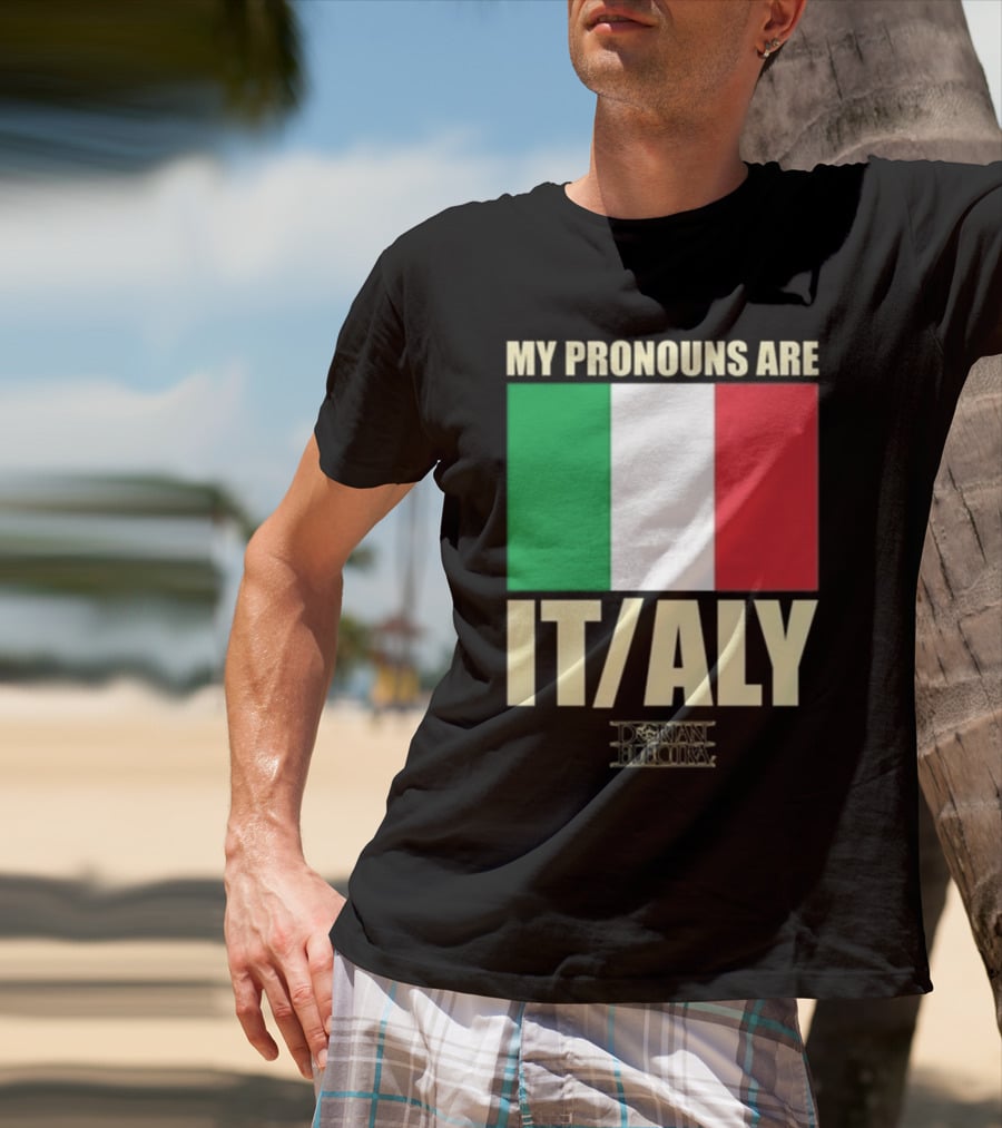 Dorian Electra My Pronouns Are Italy IT/ALY Italian Flag T-Shirt