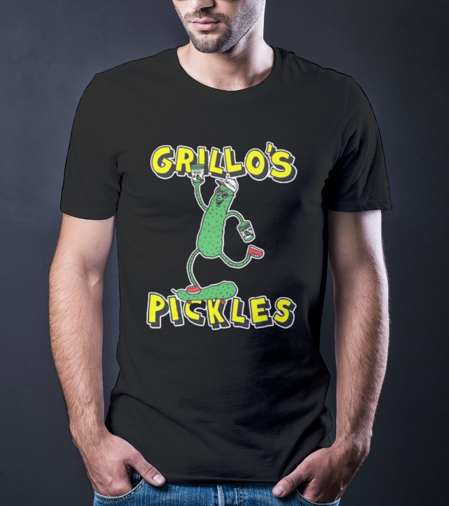 Grillo's Pickles Skateboarding Pickle Man Mike Lottie X Grillo’s T-Shirt