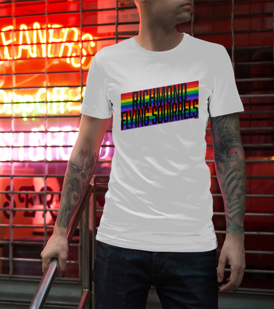 Richmond Flying Squirrels Pride Rainbow Stow T-Shirt