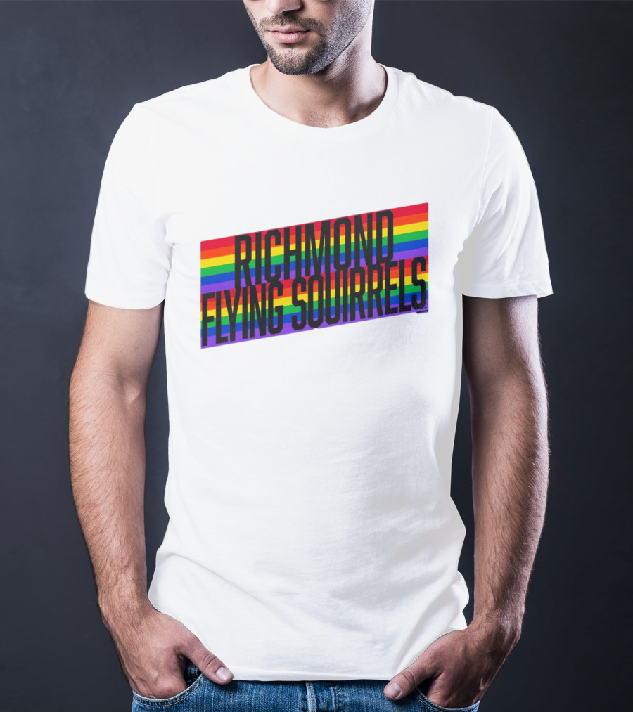 Richmond Flying Squirrels Pride Rainbow Stow T-Shirt