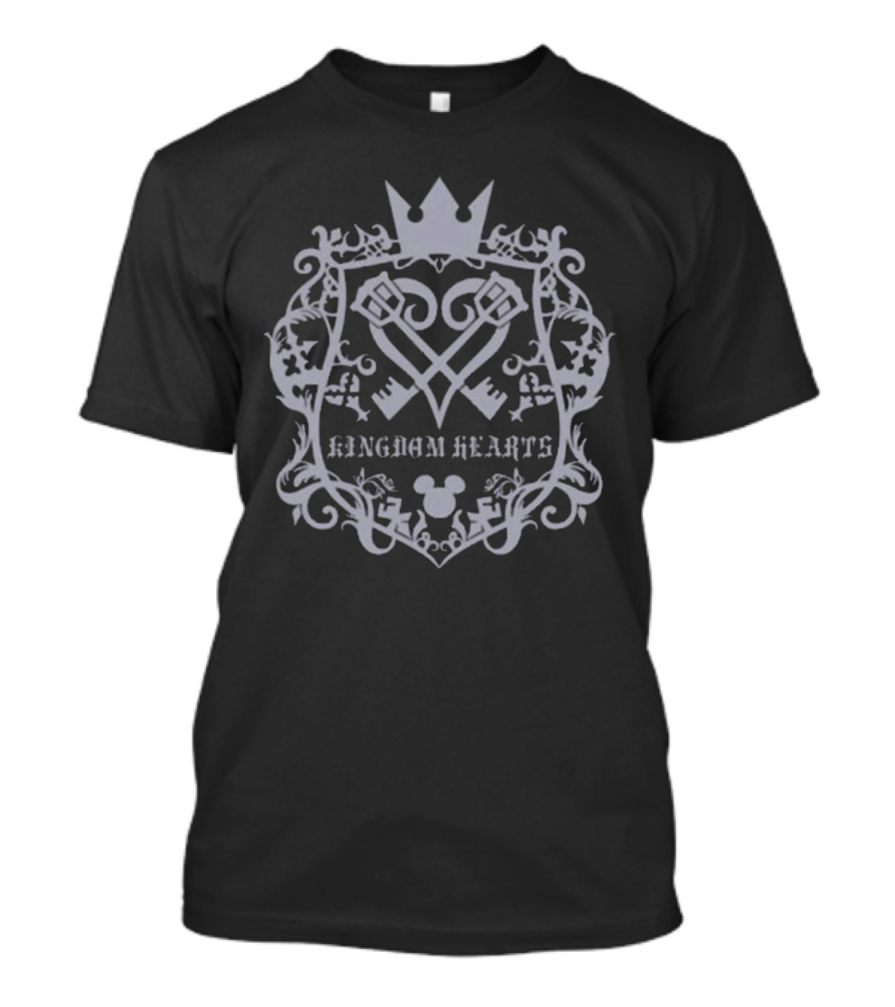 Kingdom Hearts Crest Keyblade Mickey Crown T-Shirt