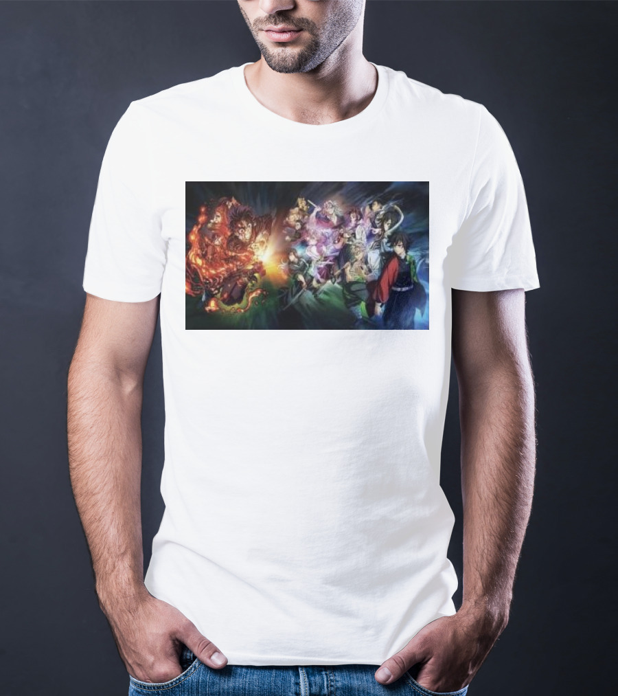 Demon Slayer Kimetsu No Yaiba Epic Hashira Training Battle Scene T-Shirt