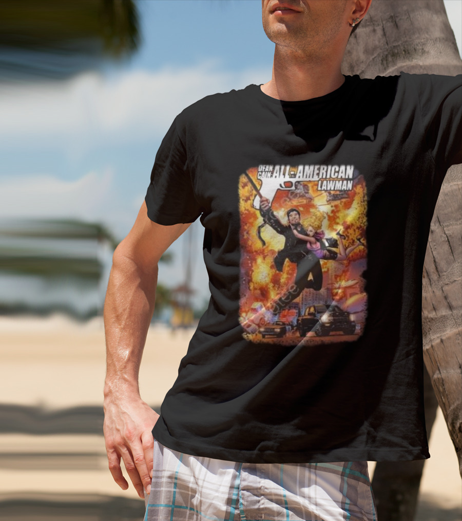 Dean Cain All-American Lawman Explosive Action With Gabe Eltaeb Big Man Comics Influence T-Shirt