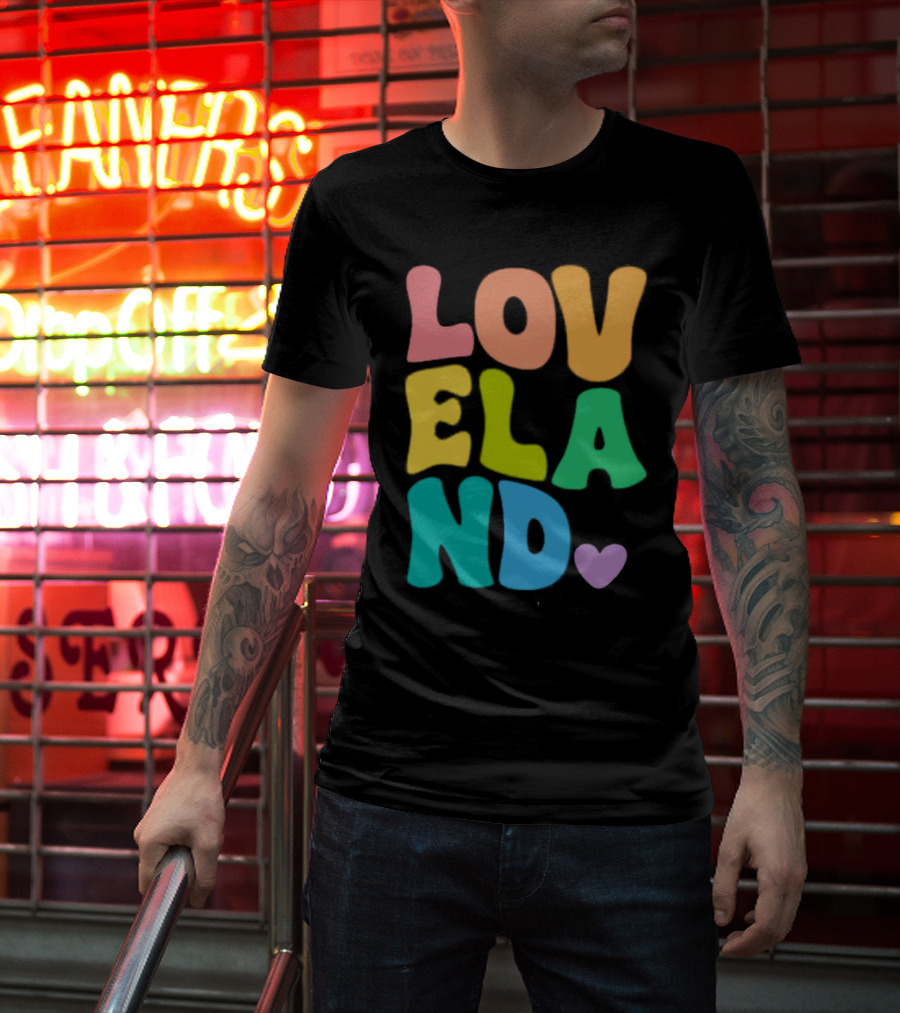 Loveland Rainbow Letters With Heart T-Shirt