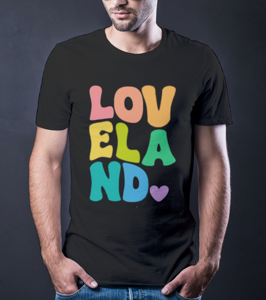 Loveland Rainbow Letters With Heart T-Shirt