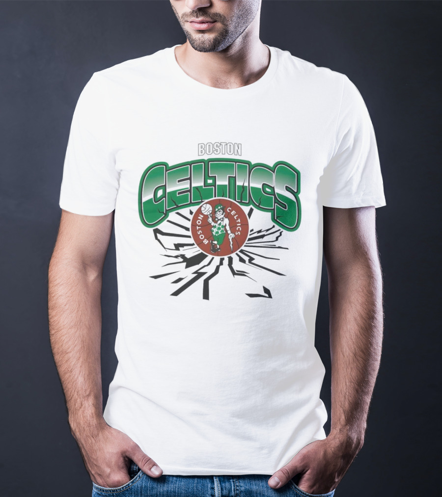 Boston Celtics Basketball NBA Power Earthquake T-Shirt