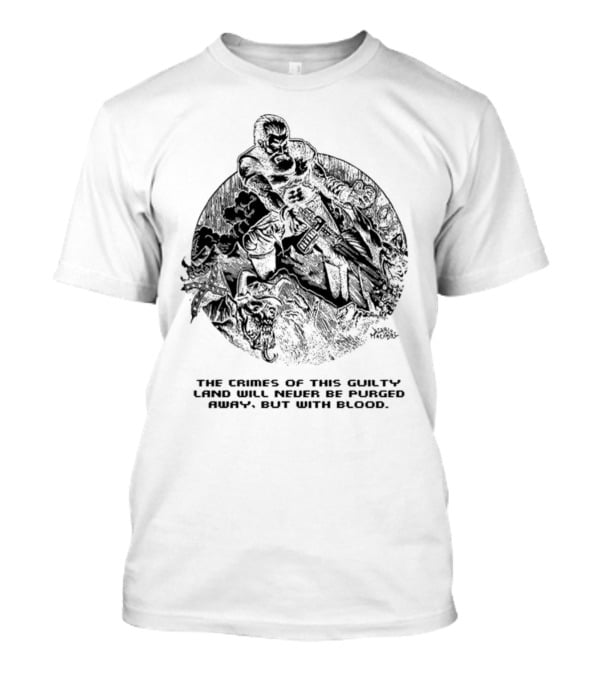 John Brown X Doom The Crimes Of This Guilty Land Will Never Be Purged Away But With Blood Comic T-Shirt