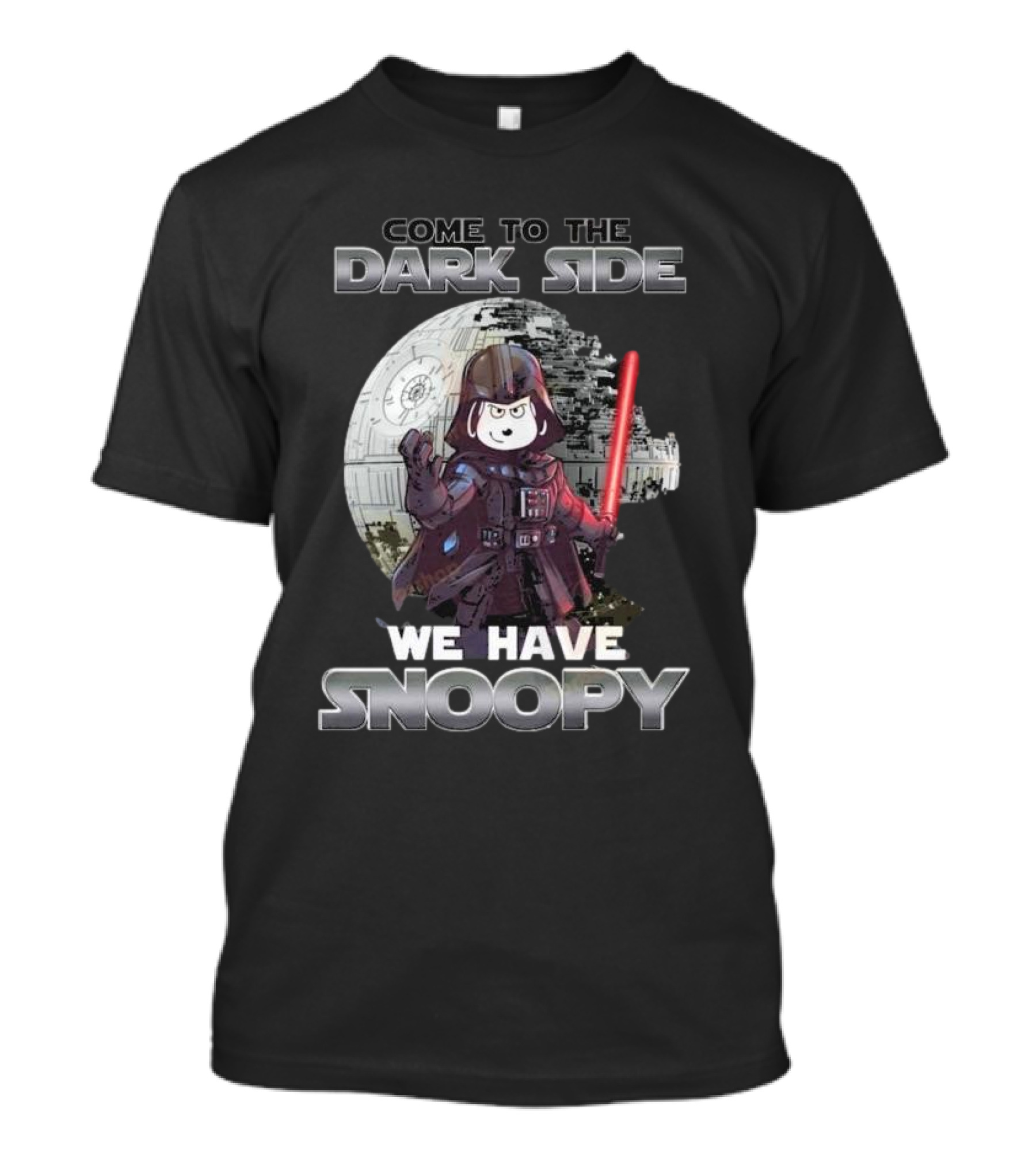 Come To The Dark Side We Have Snoopy Star Wars Death Star Darth Vader Peanuts Crossover T-Shirt