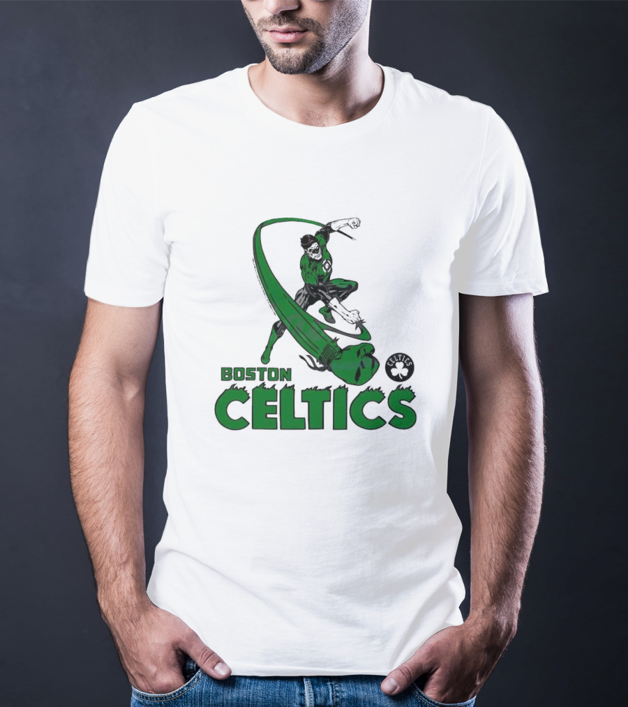 Boston Celtics Green Lantern Comics T-Shirt