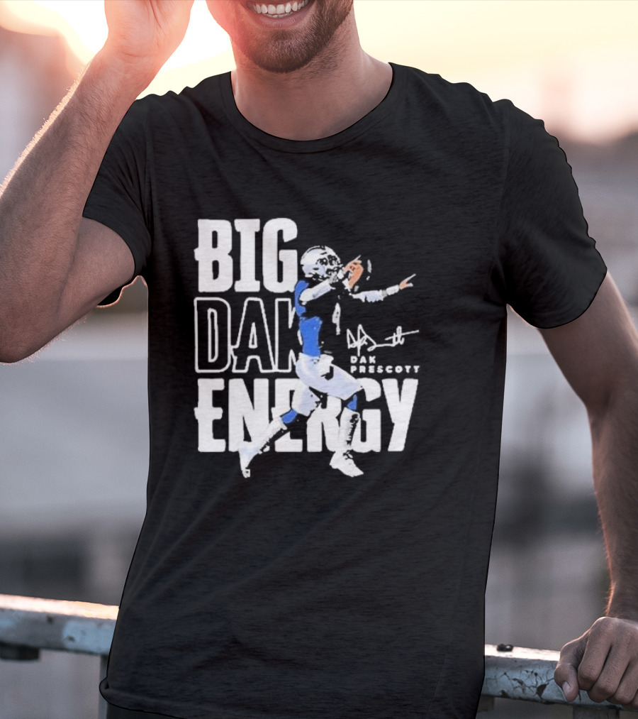 Dallas Cowboys Big Dak Energy Dak Prescott Player Signature T-Shirt