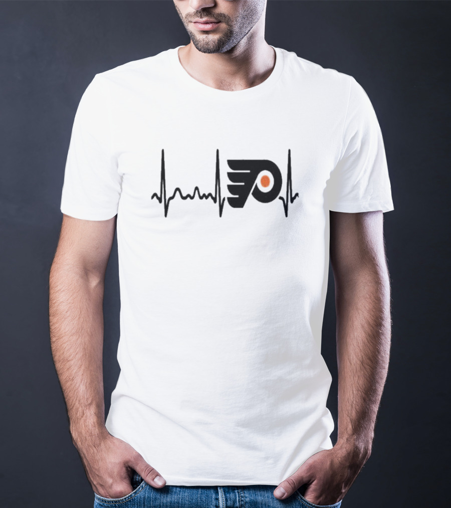 Philadelphia Flyers Heartbeat Logo Hockey T-Shirt