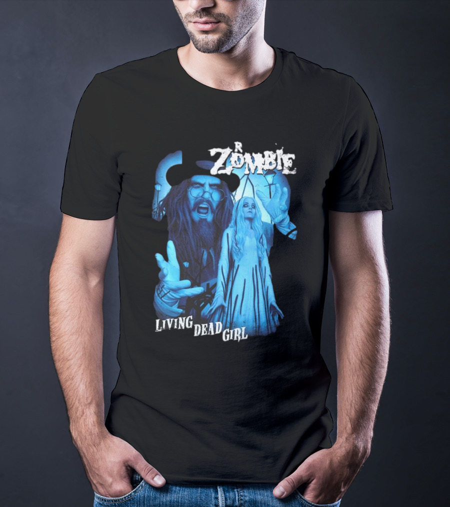 Rob Zombie Living Dead Girl Blue Gothic Horror T-Shirt