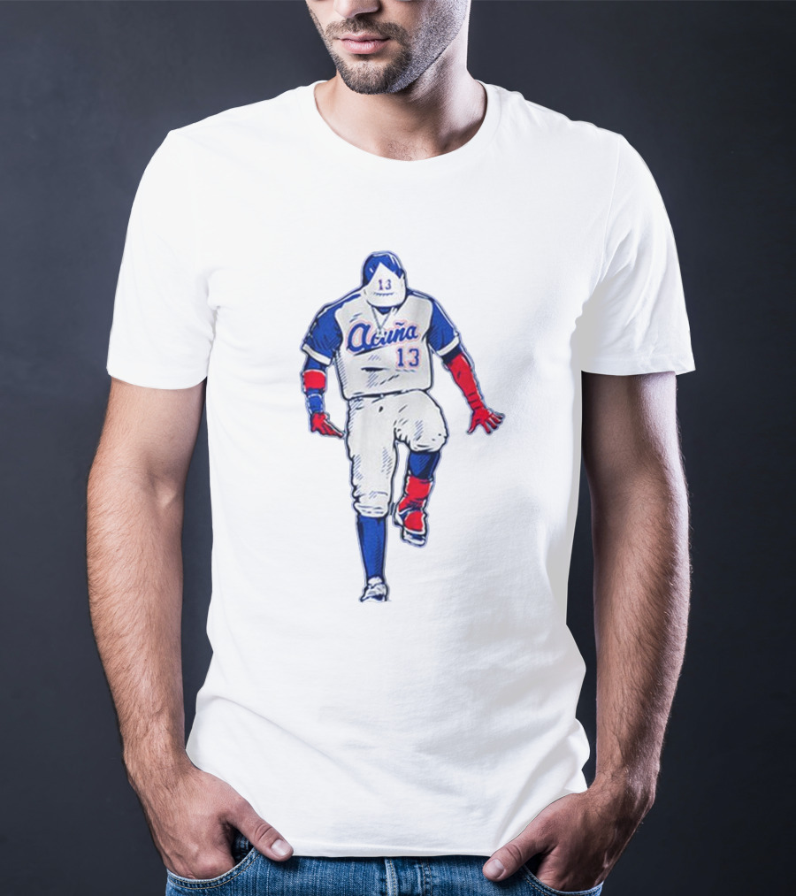 Ronald Acuña Jr. Number 13 Bold Pose Signature T-Shirt