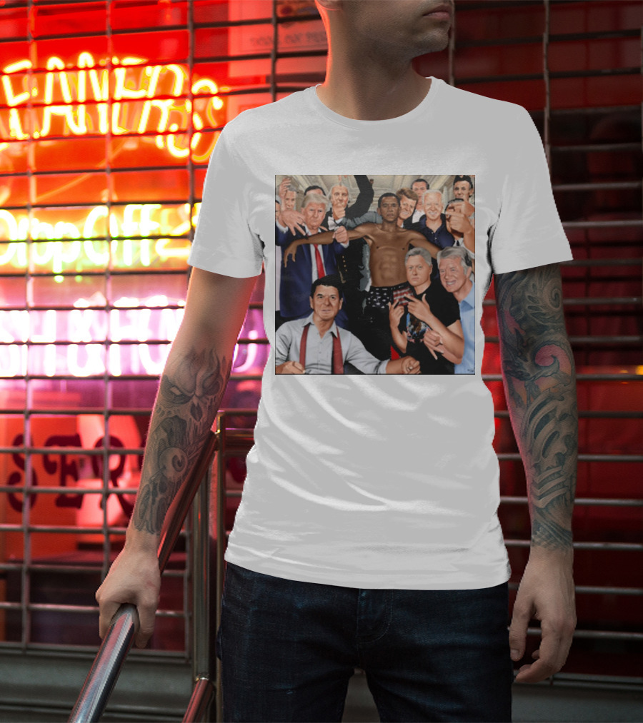 The Wright Artist Glory Boyz U.S. Political Leaders Group Photo T-Shirt