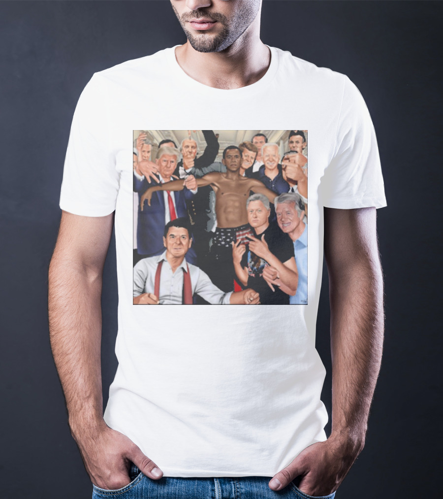 The Wright Artist Glory Boyz U.S. Political Leaders Group Photo T-Shirt