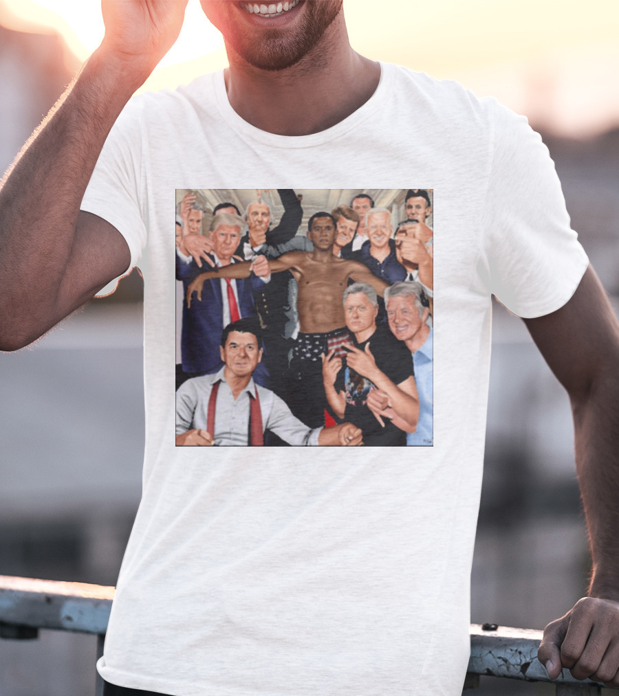 The Wright Artist Glory Boyz U.S. Political Leaders Group Photo T-Shirt