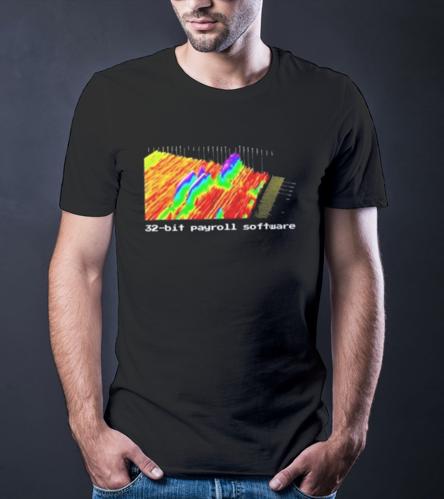 Ayush S Joinwarp 32-Bit Payroll Software Rainbow Spectrum Visualization T-Shirt