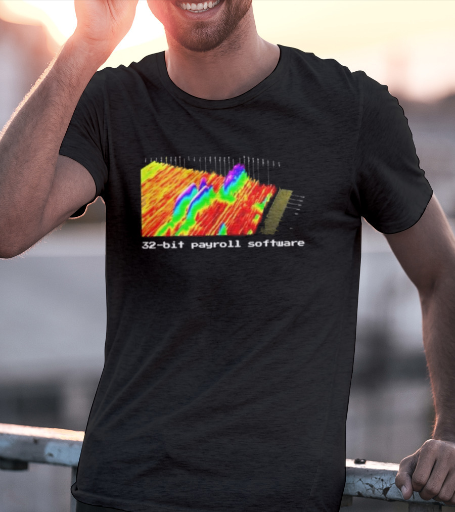 Ayush S Joinwarp 32-Bit Payroll Software Rainbow Spectrum Visualization T-Shirt