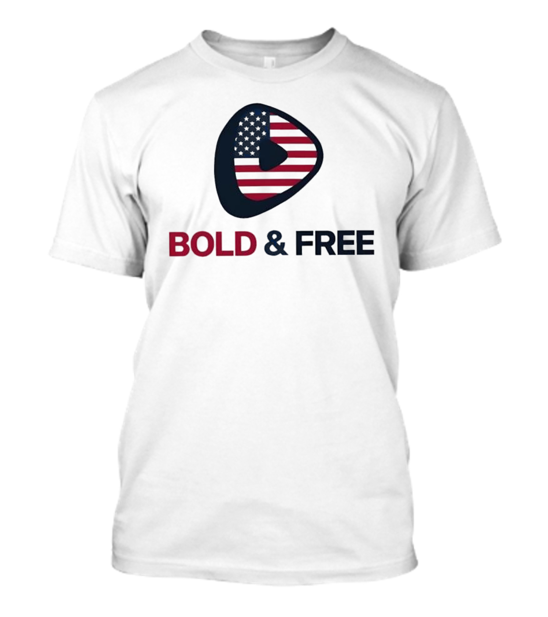 Bold And Free USA Rick Racela Flag T-Shirt