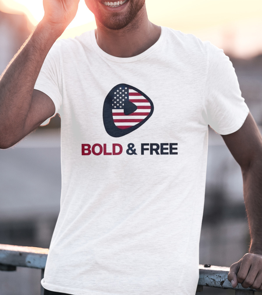 Bold And Free USA Rick Racela Flag T-Shirt
