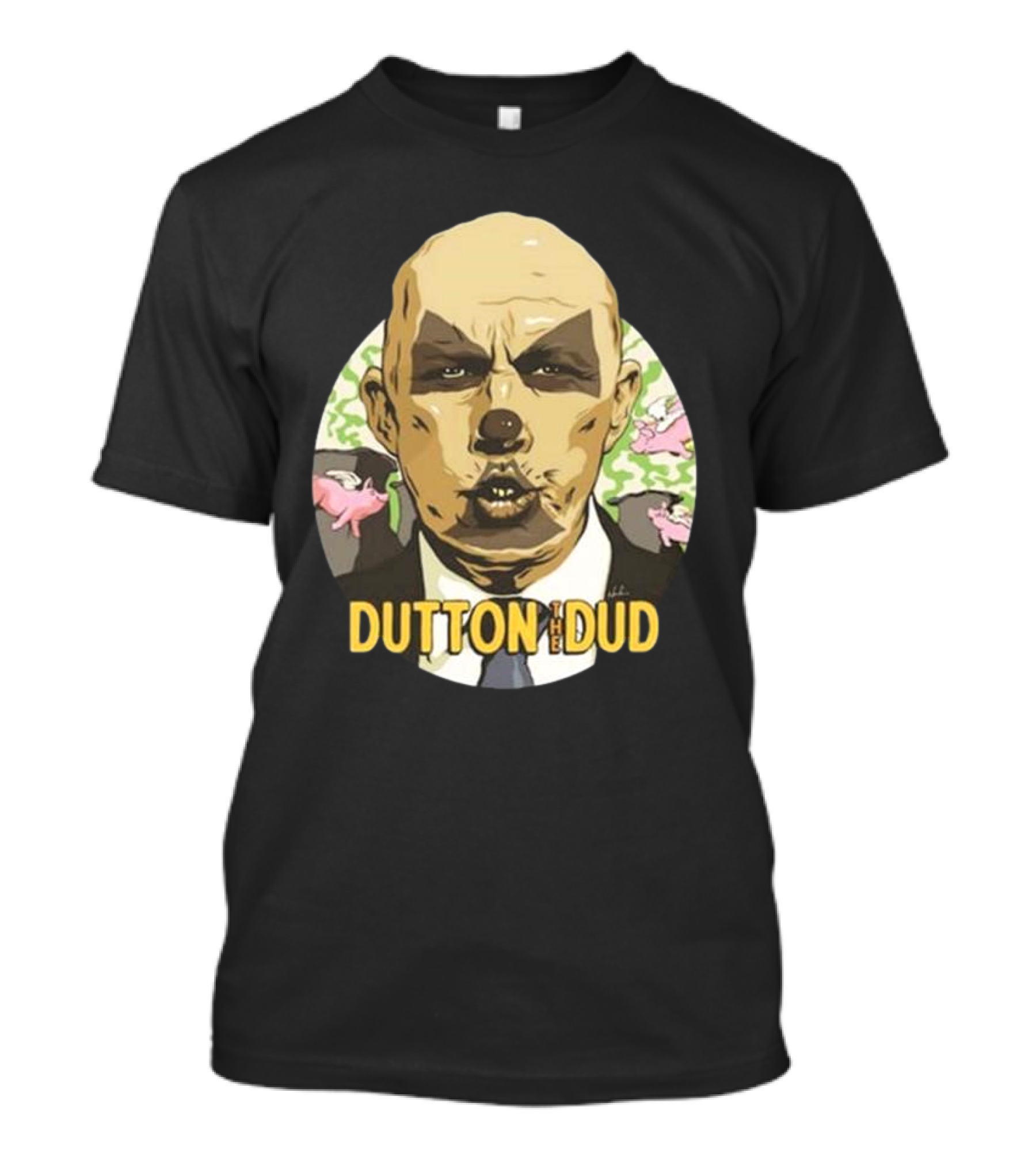 Dutton The Dud James Hillier Dutton Pigs Fly Caricature T-Shirt