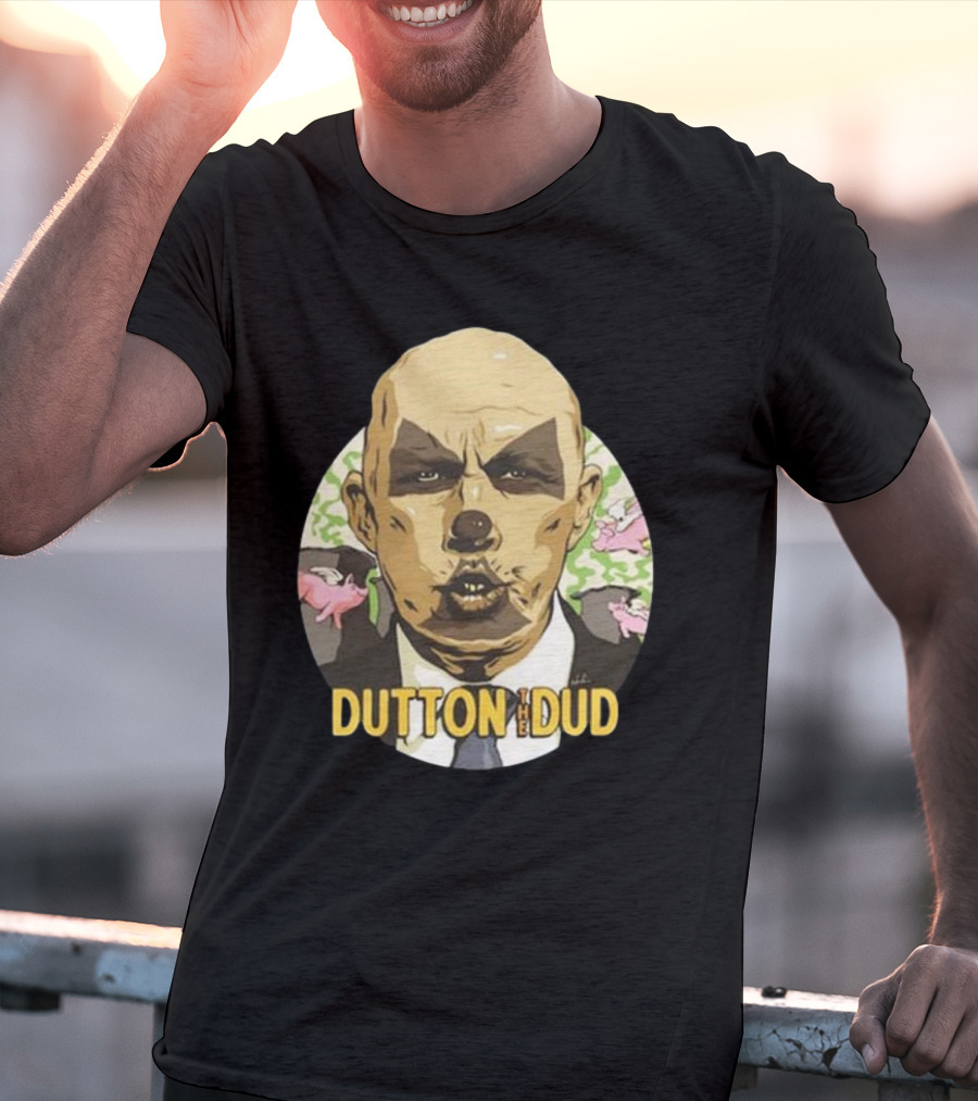 Dutton The Dud James Hillier Dutton Pigs Fly Caricature T-Shirt