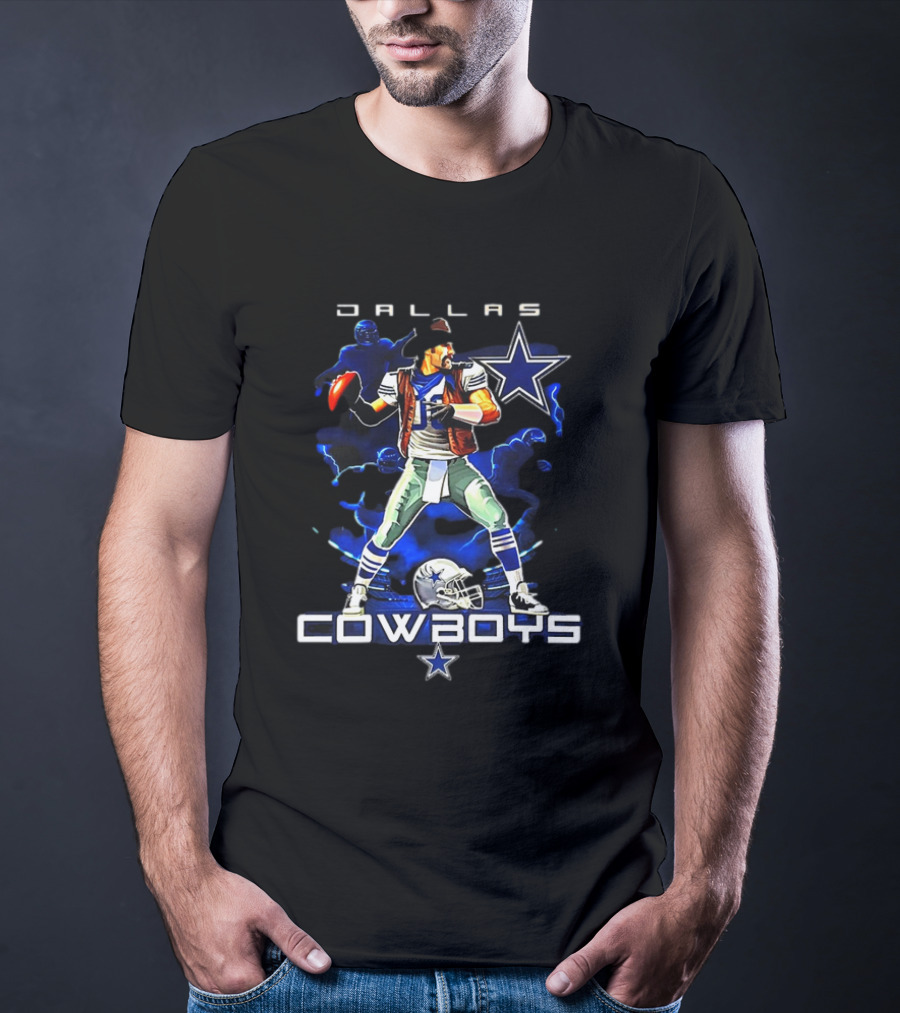 Dallas Cowboys NFL Football Player Graphic With Star T-Shirt