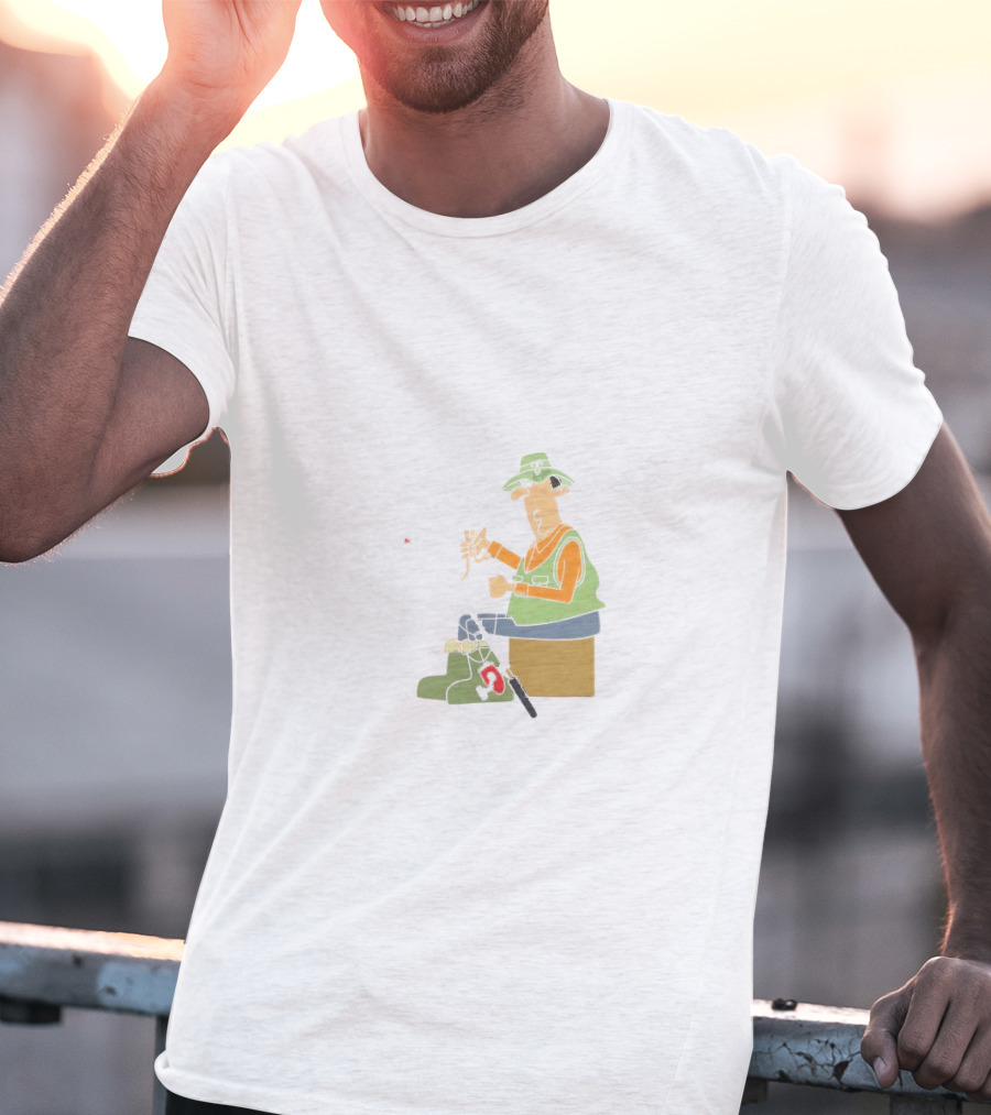 I Am A Masterbaiter Fishing Cartoon Humor T-Shirt