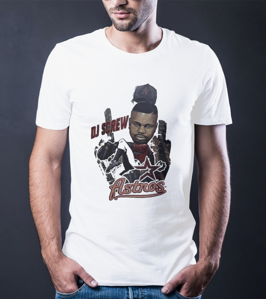 Astros DJ Screw Tribute With Star Icon T-Shirt