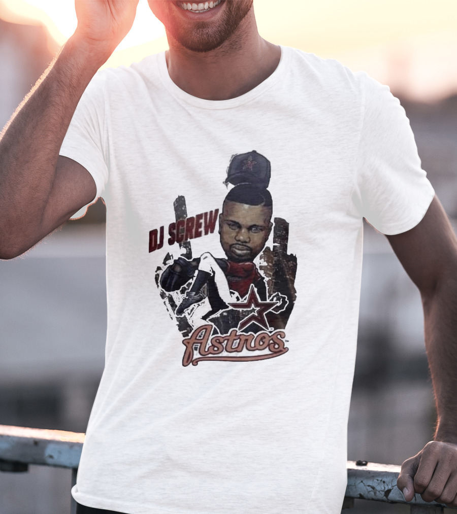 Astros DJ Screw Tribute With Star Icon T-Shirt
