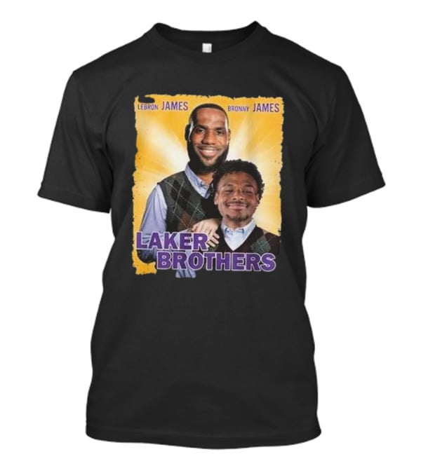 Lebron James Bronny James Laker Brothers T-Shirt