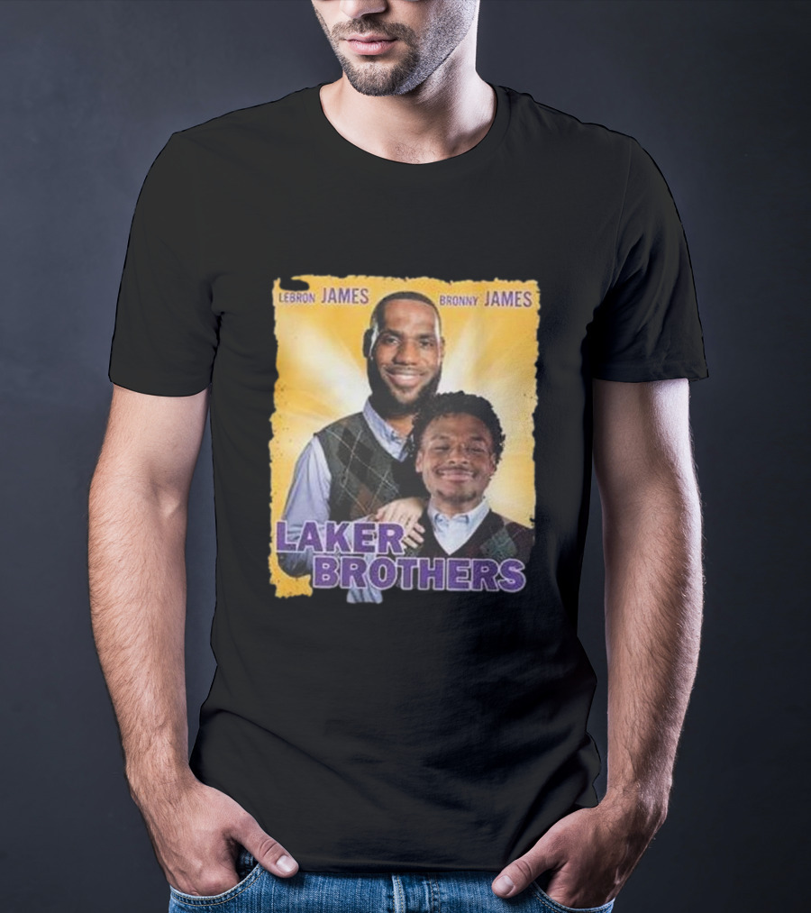 Lebron James Bronny James Laker Brothers T-Shirt