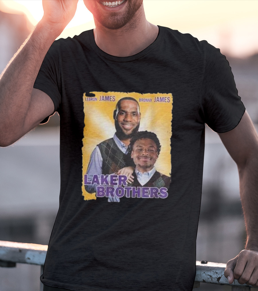 Lebron James Bronny James Laker Brothers T-Shirt