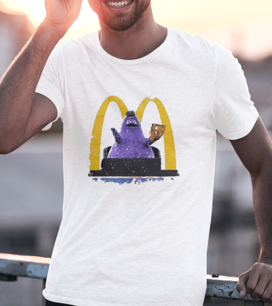 New York Mets The Grimace McDonald's Baseball Crossover T-Shirt