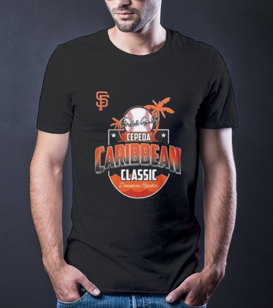 Cepeda Caribbean Classic Dominican Republic Giants Baseball T-Shirt