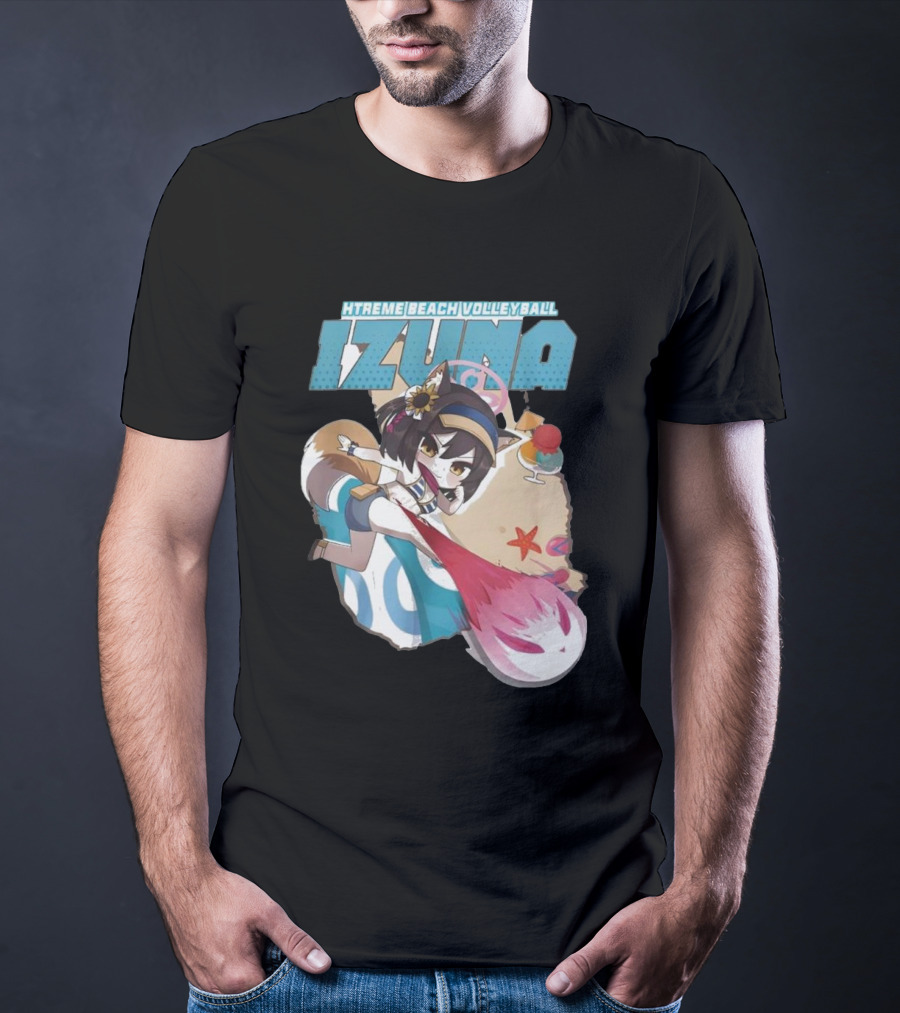 Izuna’s Xtreme Beach Volleyball Anime Character With Beach Elements T-Shirt
