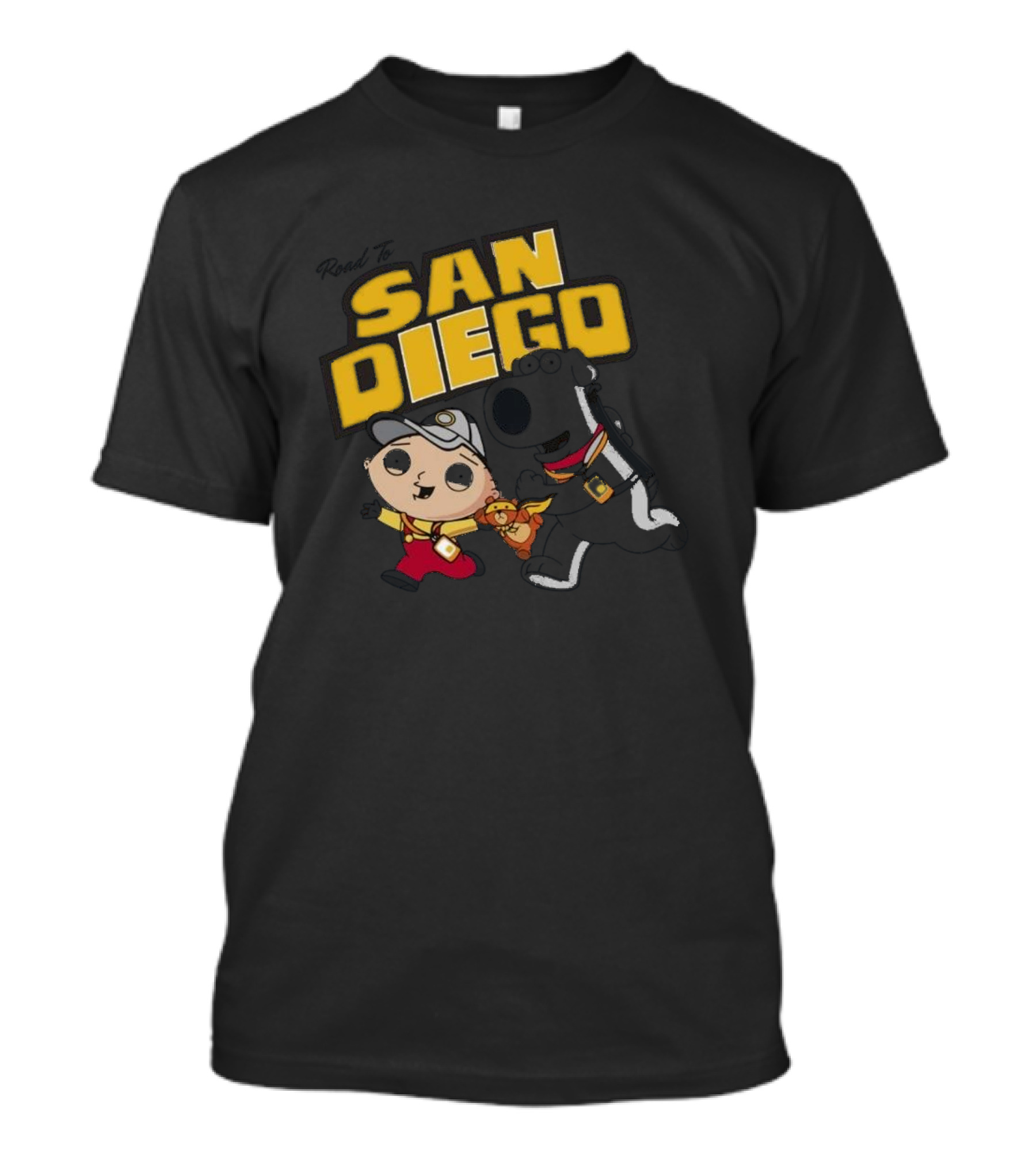 Road To San Diego Family Guy Inspired Stewie And Brian Adventure T-Shirt