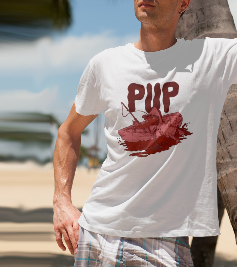 PUP Shark Attack Boat T-Shirt