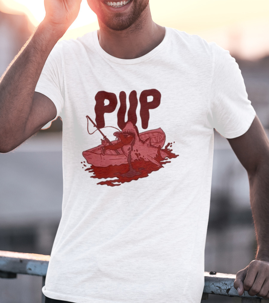 PUP Shark Attack Boat T-Shirt
