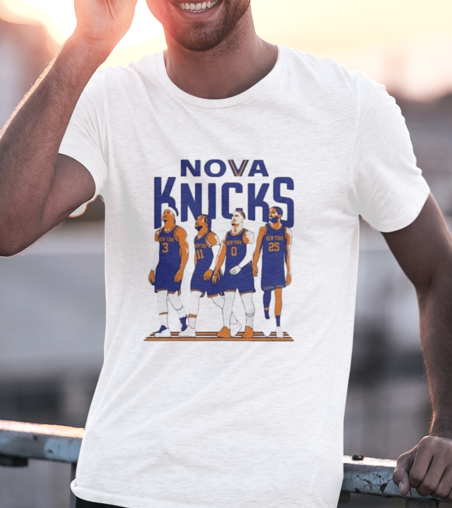 Jalen Brunson Josh Hart Mikal Bridges Donte Divincenzo Nova Knicks New York Basketball T-Shirt