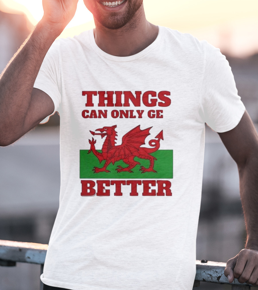 Things Can Only Get Better Welsh Dragon T-Shirt