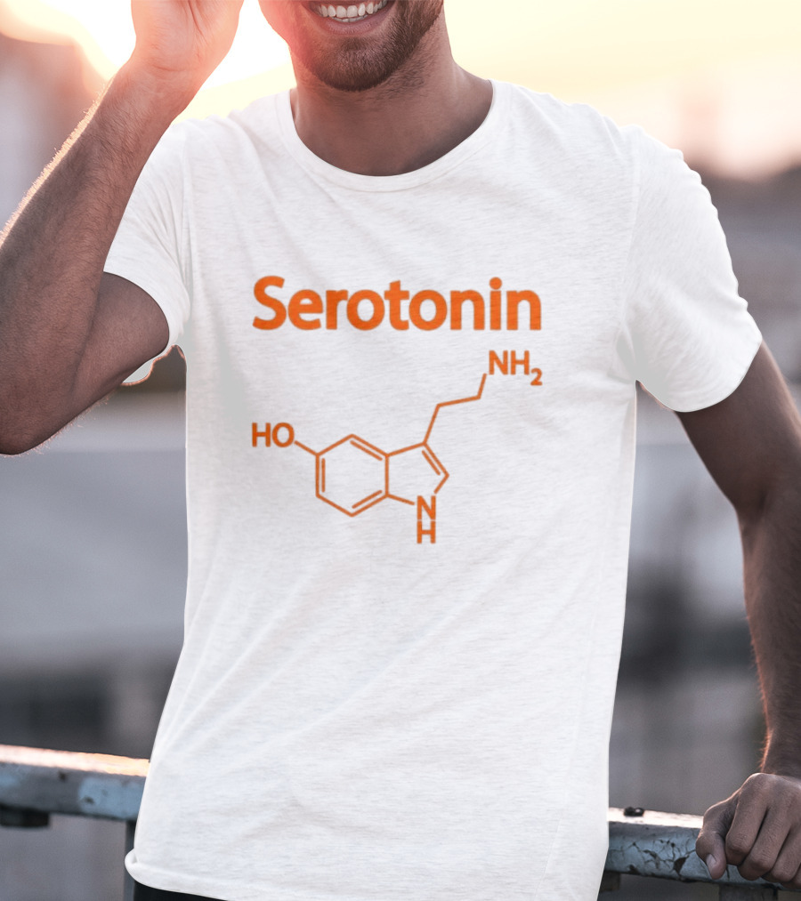 Serotonin Molecule Structure HO NH2 Chemistry T-Shirt