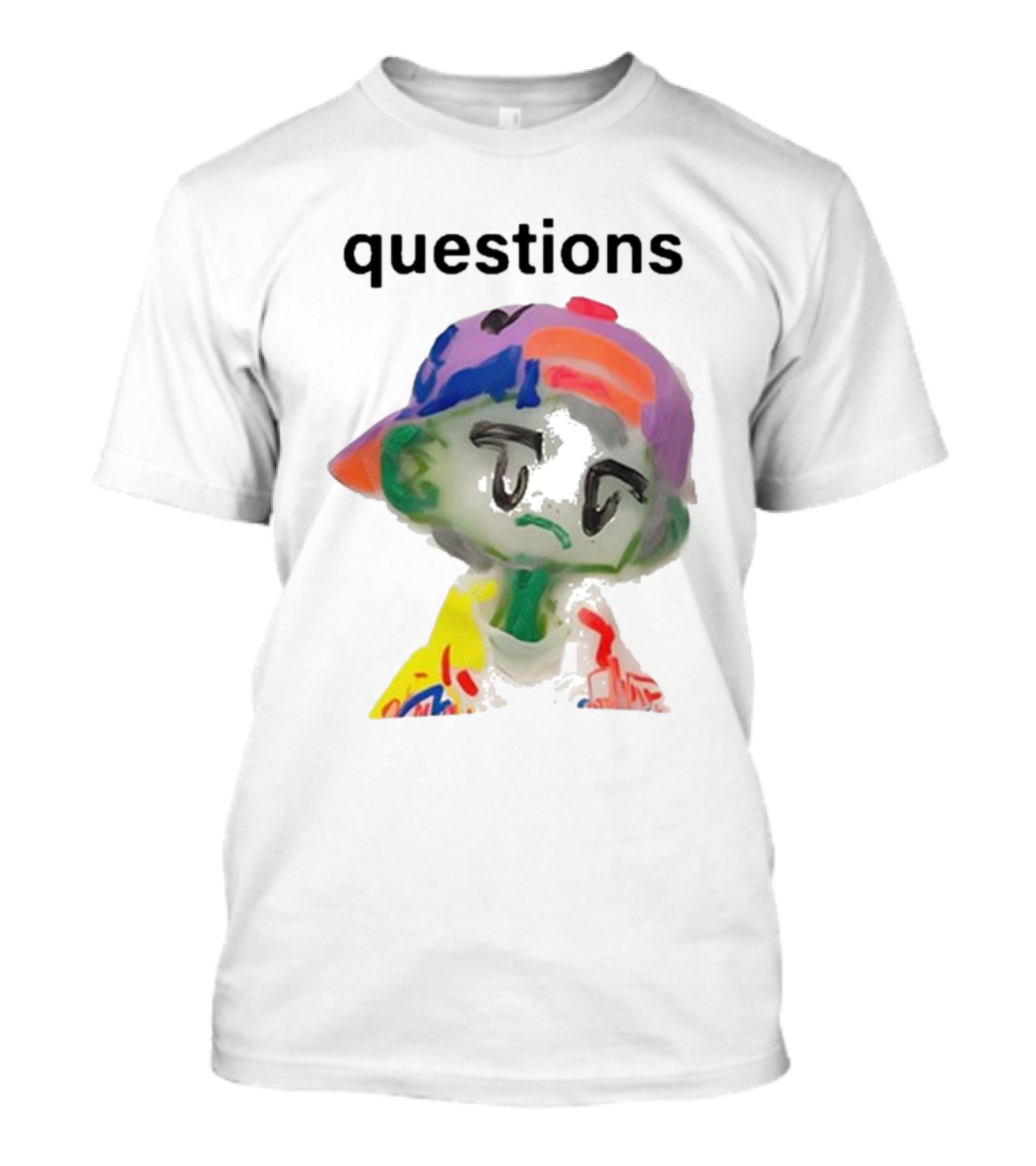 Kikillopieces Colorful Character Questions T-Shirt